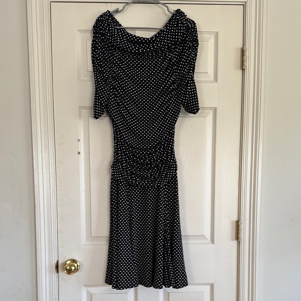 1980’s Black and White Polka Dot Dress - Size 4